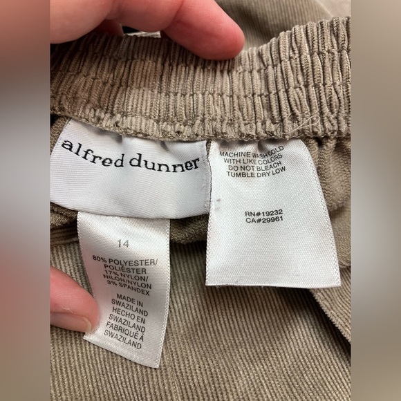 Alfred Dunner Tan Corduroy Trousers - Picture 4 of 4